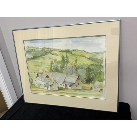 Sally B Hooff Original Landscape Watercolor Coastal Scene PEI Artist - Picture 1 of 4
